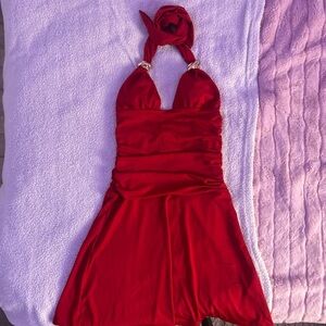 Streetwear Society Red Midi Dress